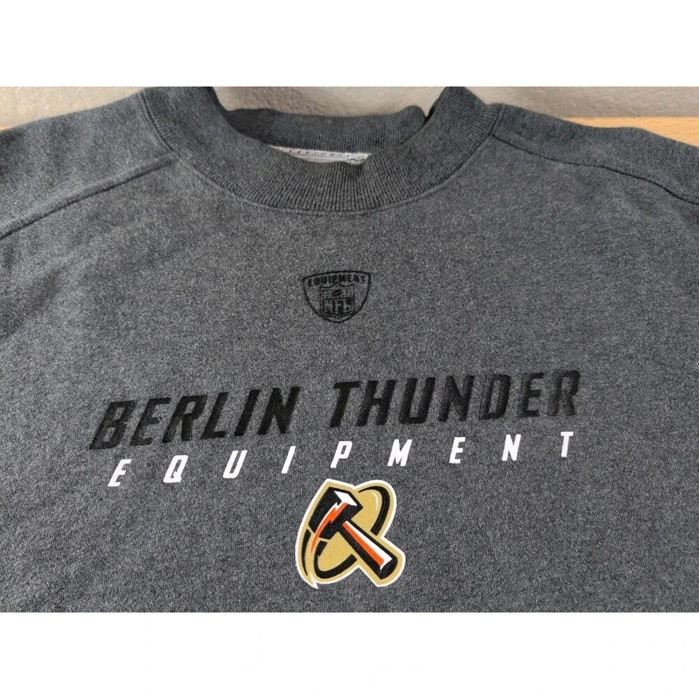 Berlin Thunder Gray Pullover Sweatshirt Mens 2XL NFL Reebok